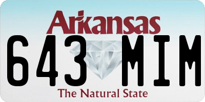 AR license plate 643MIM