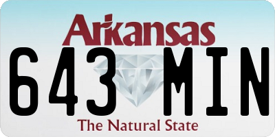 AR license plate 643MIN