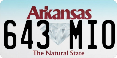 AR license plate 643MIO
