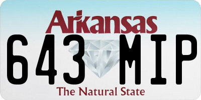 AR license plate 643MIP