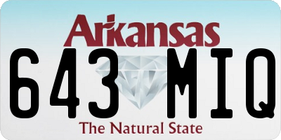 AR license plate 643MIQ