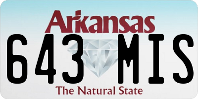 AR license plate 643MIS