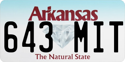 AR license plate 643MIT