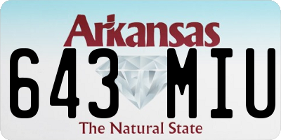 AR license plate 643MIU