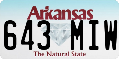AR license plate 643MIW