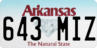AR license plate 643MIZ