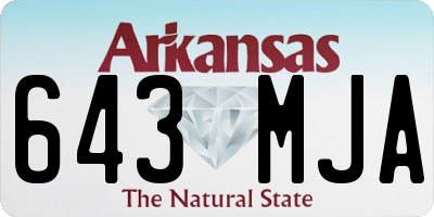 AR license plate 643MJA
