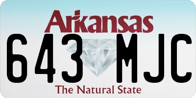AR license plate 643MJC