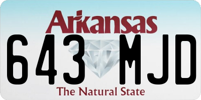AR license plate 643MJD