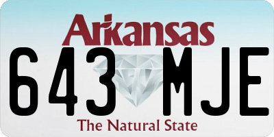 AR license plate 643MJE