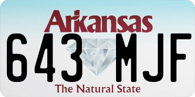 AR license plate 643MJF
