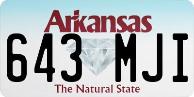 AR license plate 643MJI