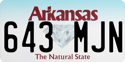 AR license plate 643MJN