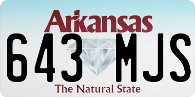 AR license plate 643MJS
