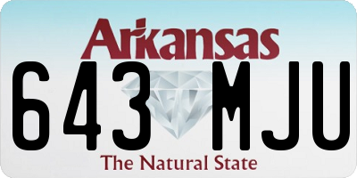 AR license plate 643MJU