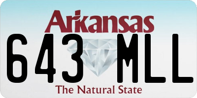AR license plate 643MLL