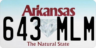 AR license plate 643MLM