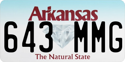 AR license plate 643MMG