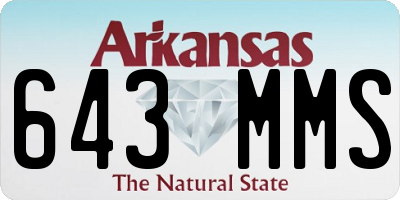 AR license plate 643MMS