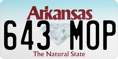 AR license plate 643MOP