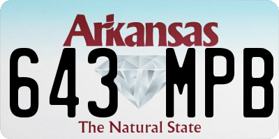AR license plate 643MPB