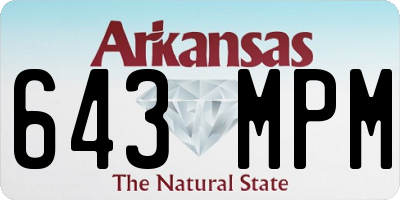 AR license plate 643MPM