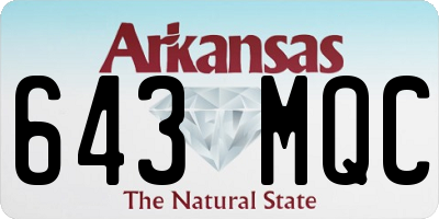 AR license plate 643MQC