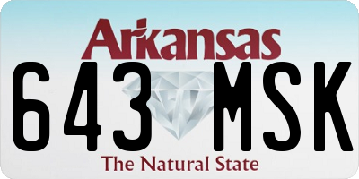 AR license plate 643MSK