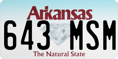 AR license plate 643MSM