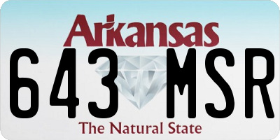 AR license plate 643MSR
