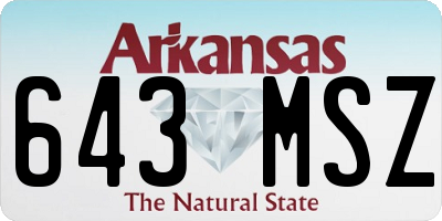 AR license plate 643MSZ