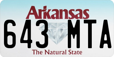 AR license plate 643MTA