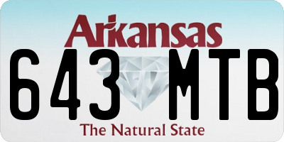 AR license plate 643MTB