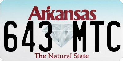 AR license plate 643MTC