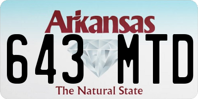 AR license plate 643MTD