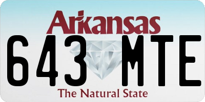 AR license plate 643MTE