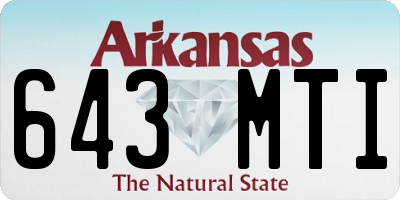 AR license plate 643MTI