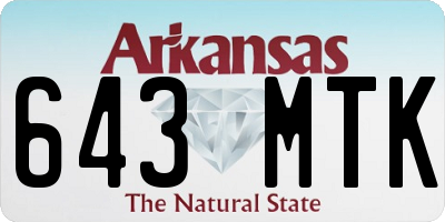 AR license plate 643MTK