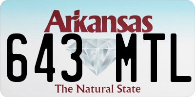 AR license plate 643MTL