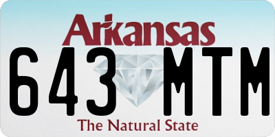 AR license plate 643MTM