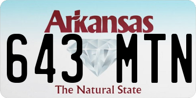 AR license plate 643MTN