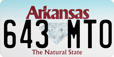 AR license plate 643MTO