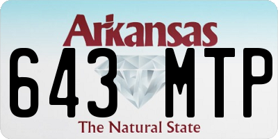 AR license plate 643MTP