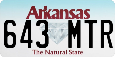 AR license plate 643MTR