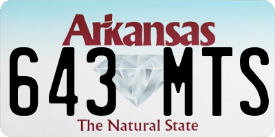 AR license plate 643MTS