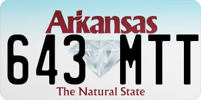 AR license plate 643MTT