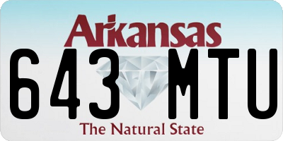 AR license plate 643MTU