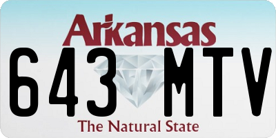 AR license plate 643MTV