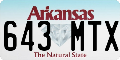 AR license plate 643MTX