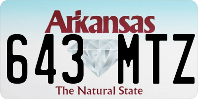 AR license plate 643MTZ
